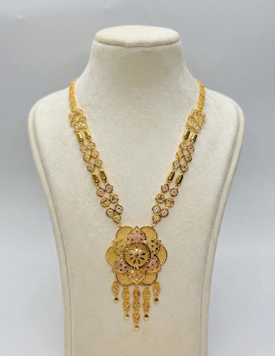 Delicate Blossom Pendant Chain